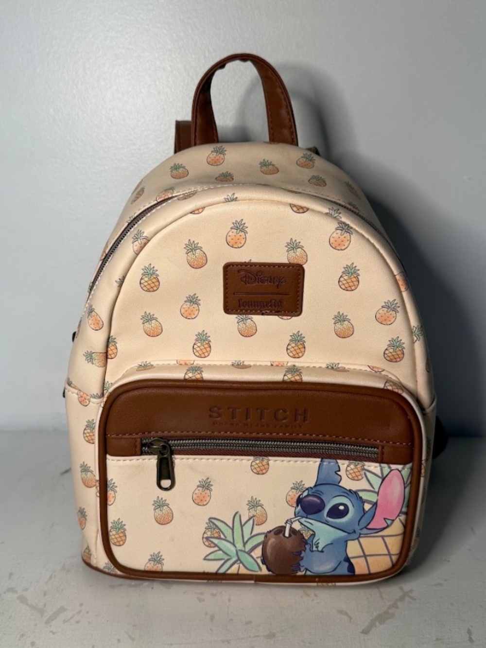 Loungefly Disney Stitch Pineapple Mini Backpack Bag Lilo Hawaii Aulani